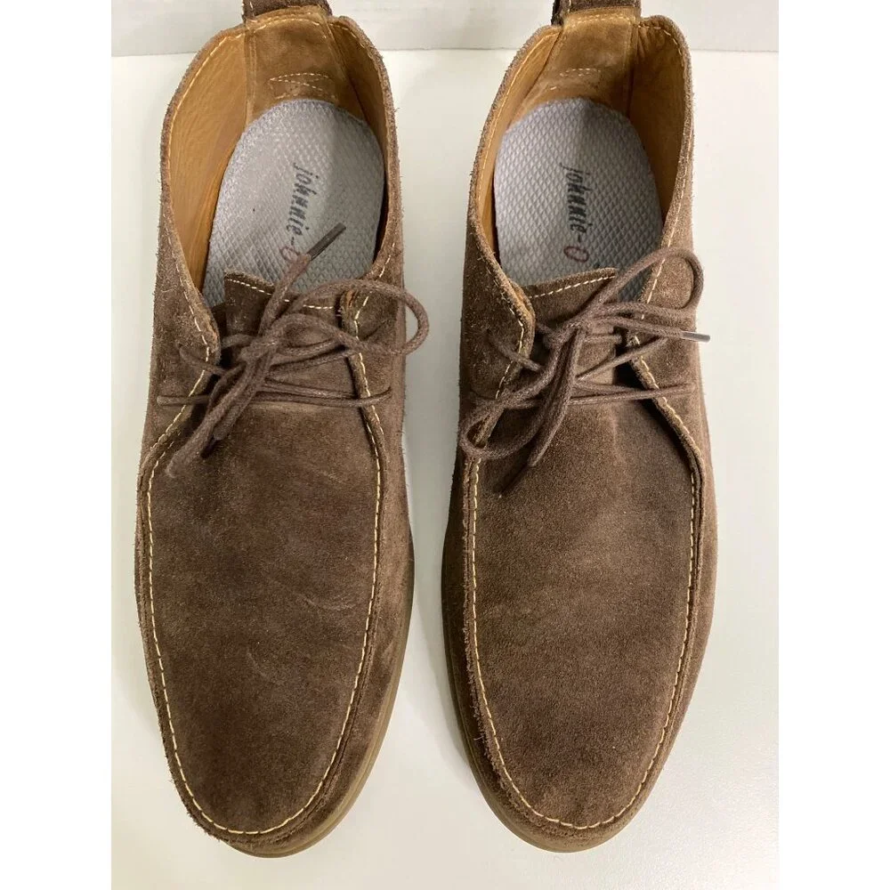 Johnnie-O Men's 11M Malibu Chukka Ankle Boots‎ Brown Suede Leather Lace Up Shoes